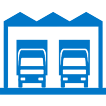 eCommerce and shipping cross-docking icon