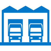 eCommerce and shipping cross-docking icon