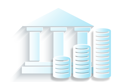 ROI banking symbol with coins